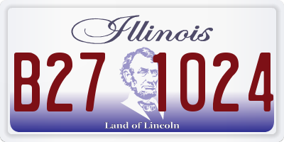 IL license plate B271024