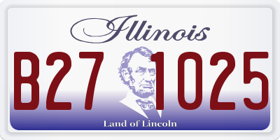 IL license plate B271025