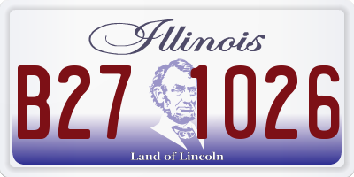 IL license plate B271026