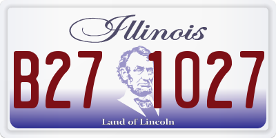 IL license plate B271027