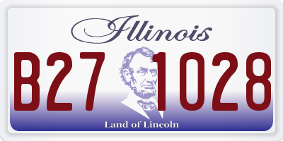 IL license plate B271028