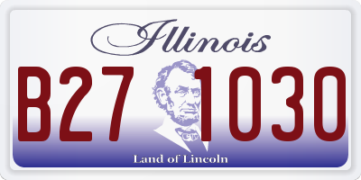 IL license plate B271030