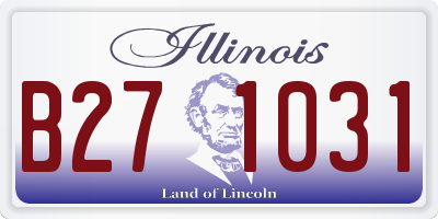 IL license plate B271031