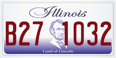 IL license plate B271032