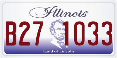 IL license plate B271033