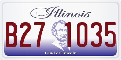 IL license plate B271035