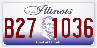 IL license plate B271036