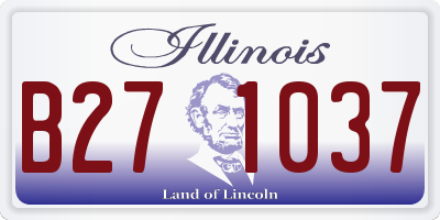 IL license plate B271037