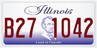 IL license plate B271042