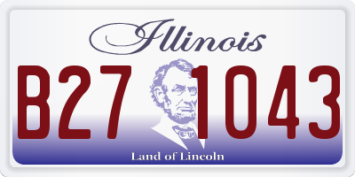IL license plate B271043