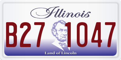 IL license plate B271047