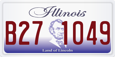 IL license plate B271049