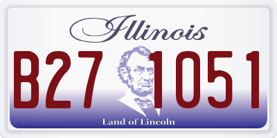 IL license plate B271051