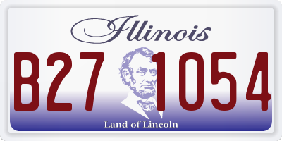 IL license plate B271054