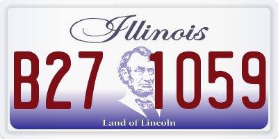 IL license plate B271059