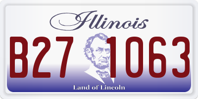 IL license plate B271063