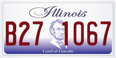 IL license plate B271067