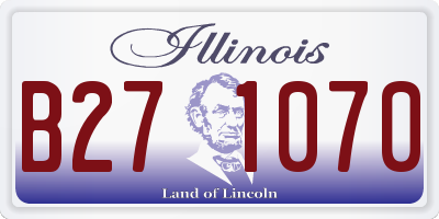 IL license plate B271070