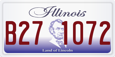IL license plate B271072