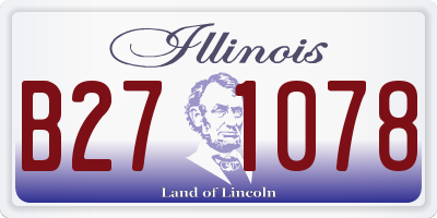 IL license plate B271078