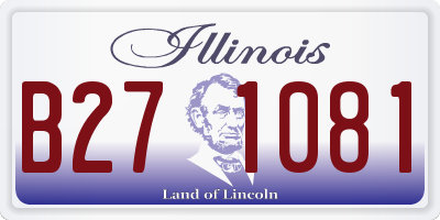 IL license plate B271081