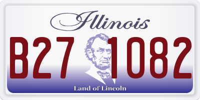 IL license plate B271082