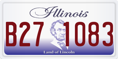 IL license plate B271083