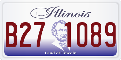 IL license plate B271089