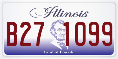 IL license plate B271099