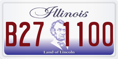 IL license plate B271100