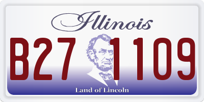 IL license plate B271109