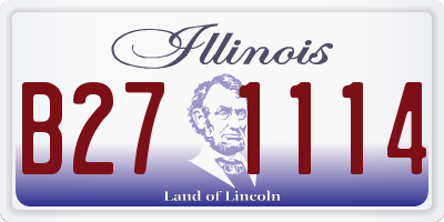 IL license plate B271114