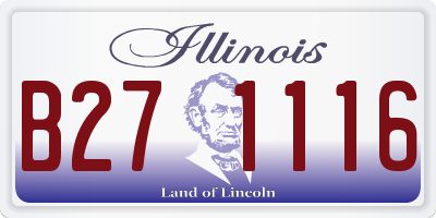 IL license plate B271116
