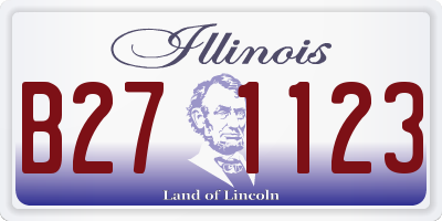 IL license plate B271123