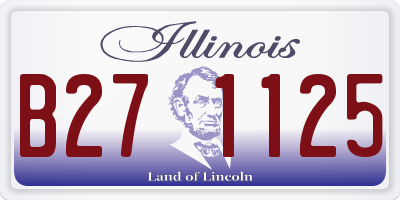 IL license plate B271125