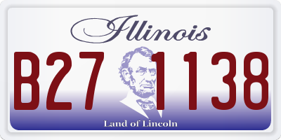 IL license plate B271138