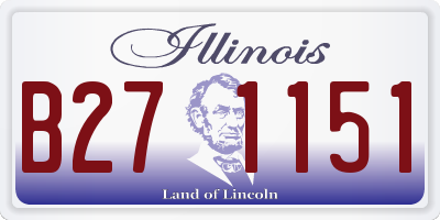 IL license plate B271151