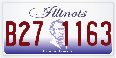 IL license plate B271163