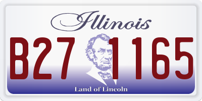 IL license plate B271165