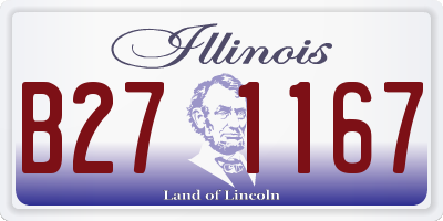 IL license plate B271167