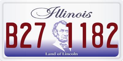 IL license plate B271182