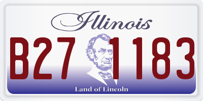 IL license plate B271183