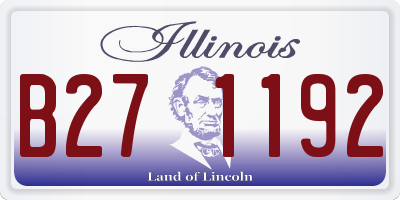 IL license plate B271192