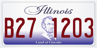 IL license plate B271203