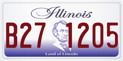 IL license plate B271205
