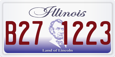 IL license plate B271223
