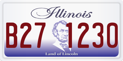 IL license plate B271230