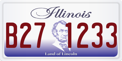 IL license plate B271233