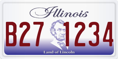 IL license plate B271234