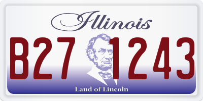 IL license plate B271243